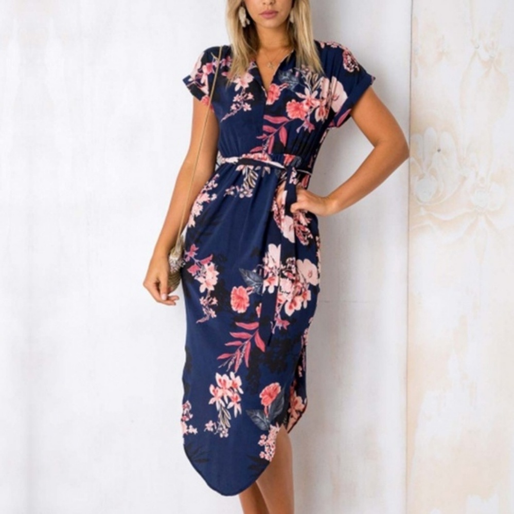 ♥️SALE! BLUE FLORAL DRESS